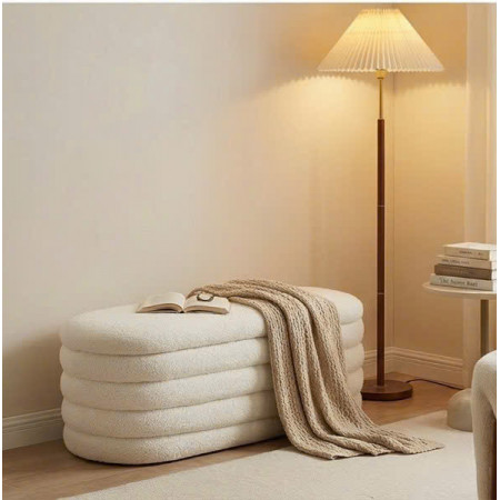 88010013 : Ghế Băng Hình Bầu Dục - Trắng Dove